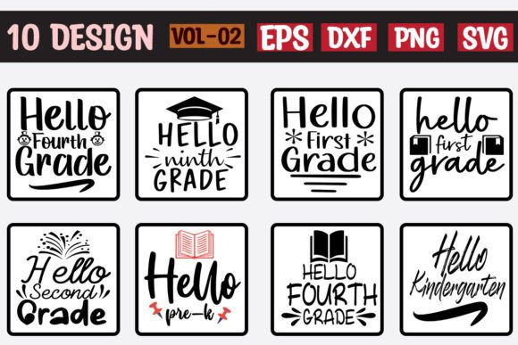 10 Back to School Bundle Vol-02: Graphics for Crafts
