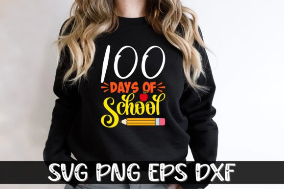 100 Days of School Graphics & T-Shirt Designs