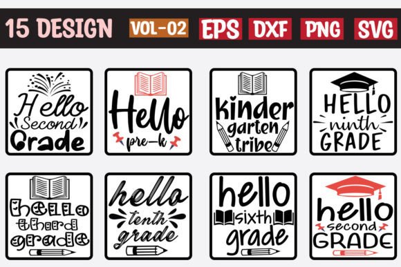 15 Back to School Bundle Vol-02: Graphics for Crafts