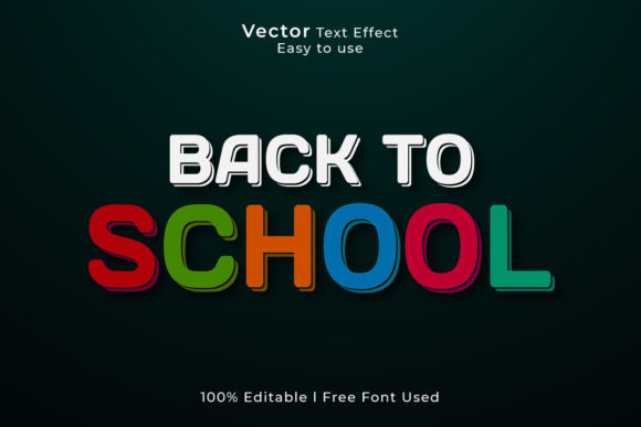 Back to School Editable Text Effect: Layer Styles & Graphics