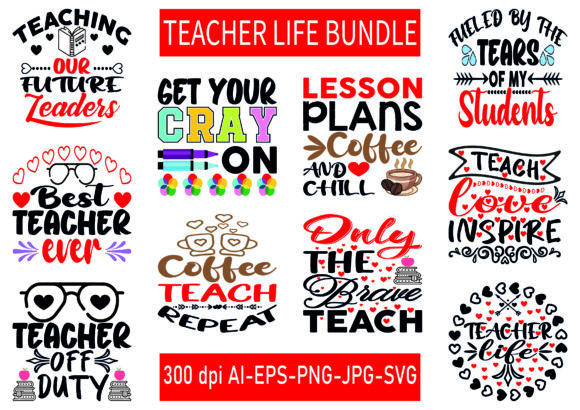 Back to School SVG Bundle: Teacher Graphics & T-Shirt Designs