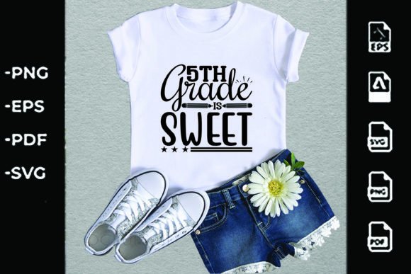 Back to School SVG Design: 5th Grade is Sweet Graphics
