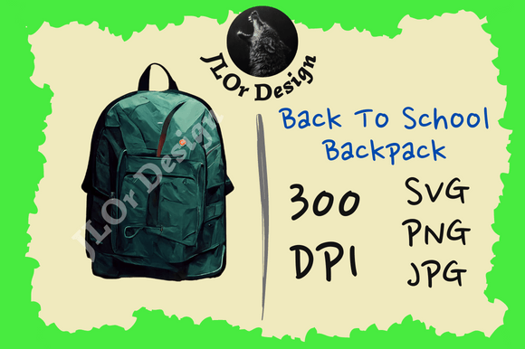 Green Backpack – Back to School Graphics