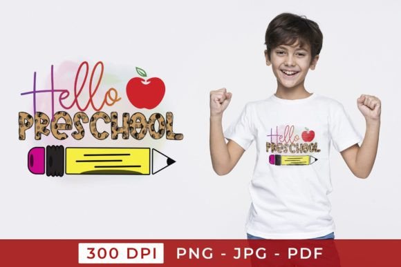 Hello Preschool PNG: Back to School Graphics for Crafts