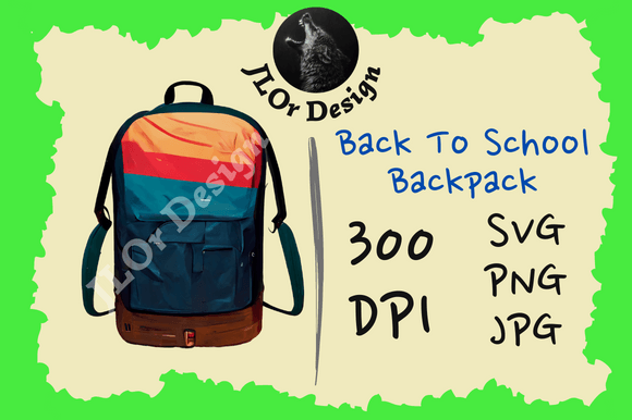 Large Backpack Graphics for T-Shirt Designs
