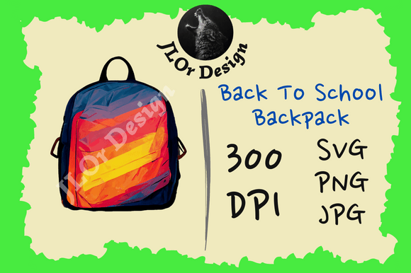 Rainbow Backpack Graphics for T-Shirt Designs