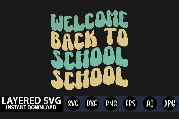 Welcome Back to School Retro SVG Design: Graphics & Crafts